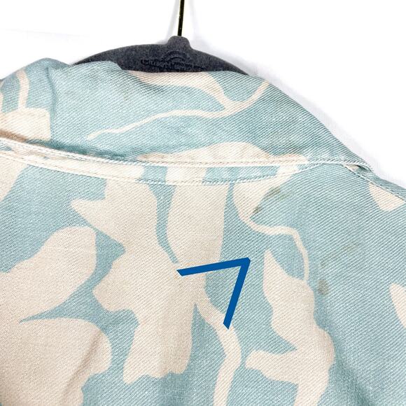 Tanya Taylor Skye Romper Blue Floral Collared Front Zip Linen Blend Sz XS‎ - Picture 11 of 12